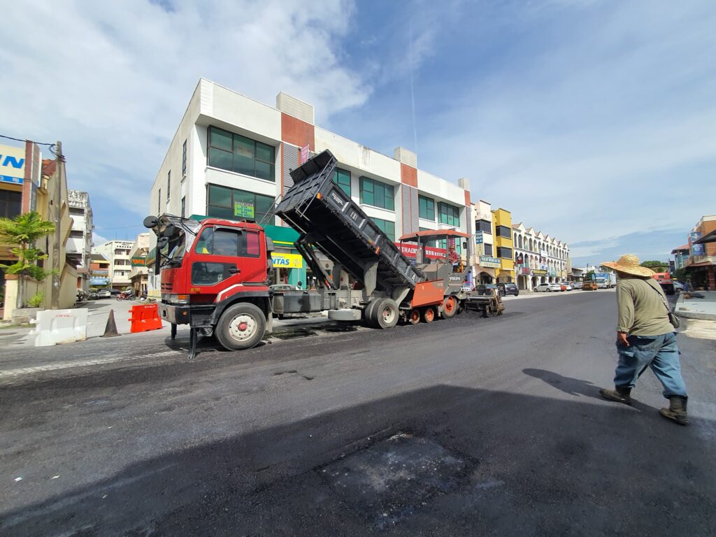 car parking construction GP Food Court Pasir Pinji