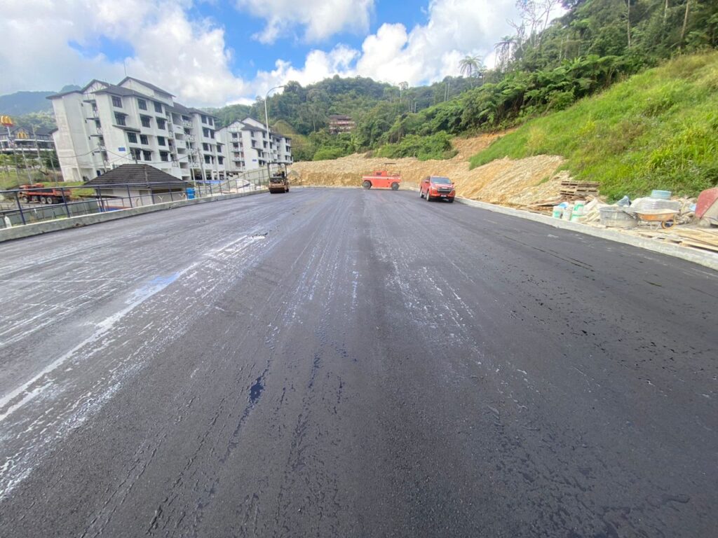 road contractor at Cameron Highland Brinchang Surau IPD